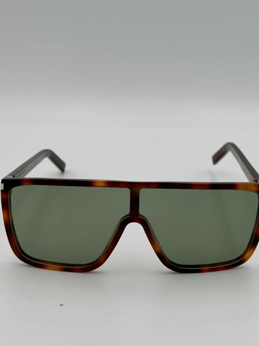 Saint Laurent SL 364 MASK 002 Havana Green Sunglasses Unisex YSL w/ Case